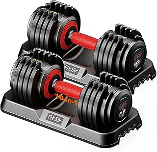 Adjustable Dumbbell Set, 10-in-1 25LB/50LB/90LB Ajustable Dumbbells with Safe Locking System, Enclosed Storage Tray, 1 Sec Fast Adjustment, Comfortable Non-Slip Textured Grip, Suitable for Home Gym Workouts Men and Women