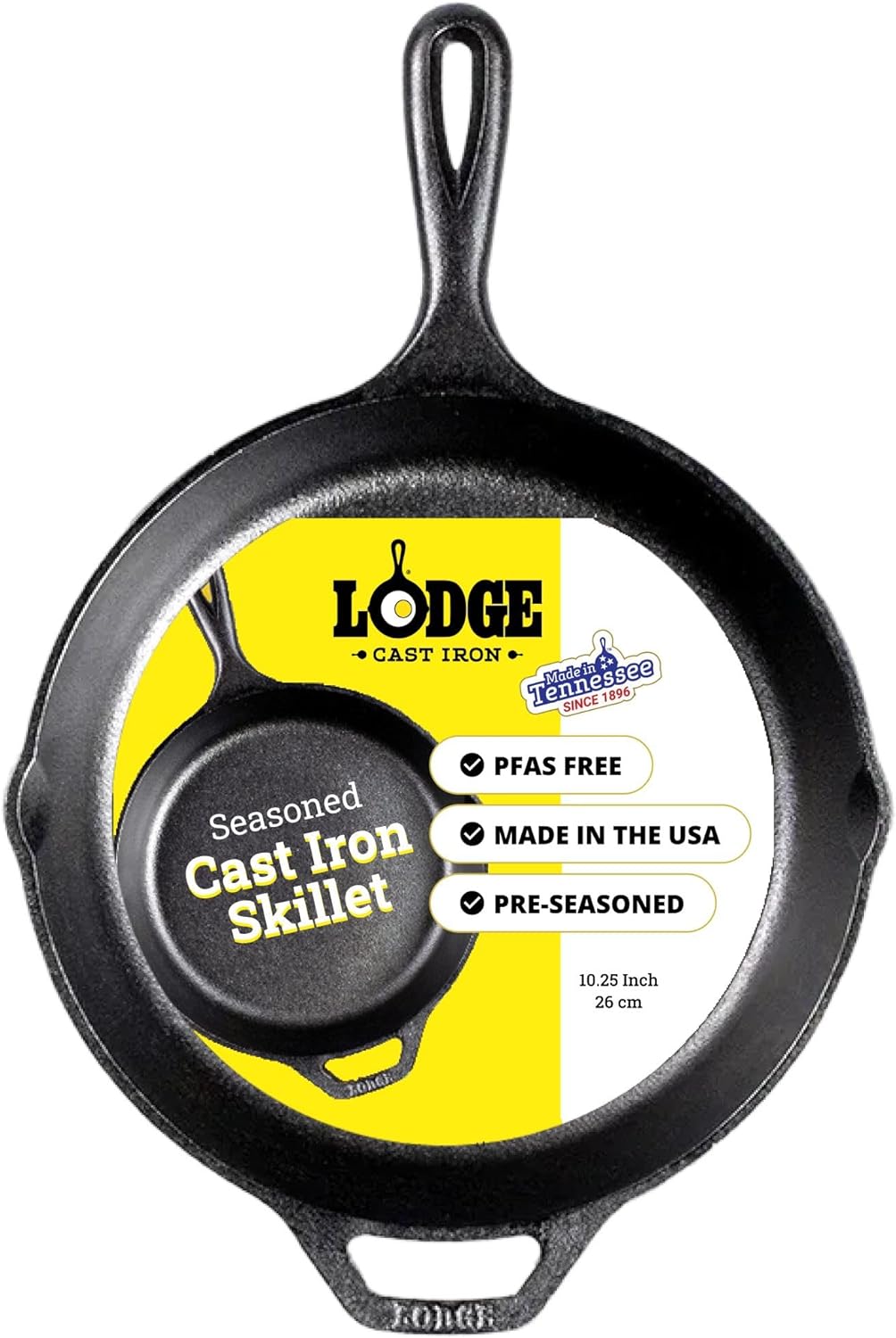 Lodge 10.25 Inch Cast Iron Pre-Seasoned Skillet